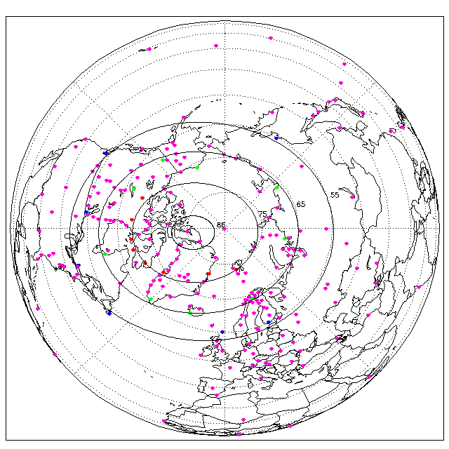 Orthographic Northern Hemisphere