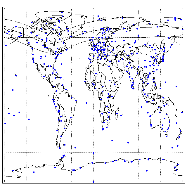 World map of ionosondes